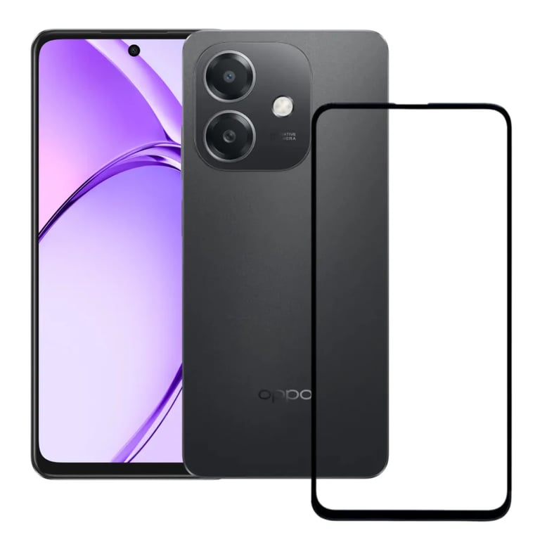 (Pack of 3) Oppo A3x 5G Full Tempered Glass Screen Protector – Military-Grade Durability, High-Density Glass, 9H Hardness, Anti-Scratch, Sensitive Touch, Edge-to-Edge, Full Glue Coverage, Bubble-Free