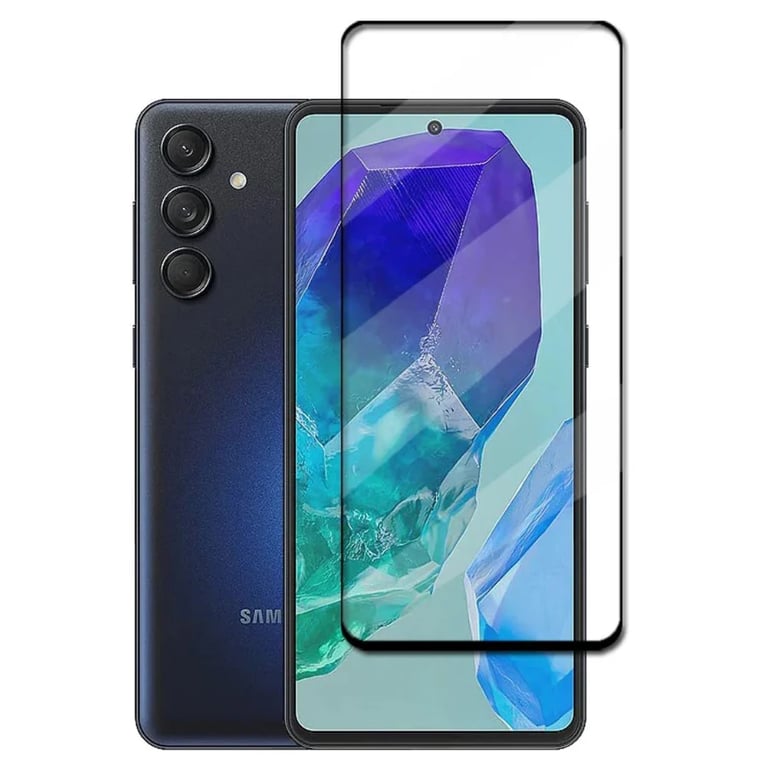 (Pack of 3) Samsung Galaxy F55 5G Full Tempered Glass Screen Protector – Military-Grade Durability, High-Density Glass, 9H Hardness, Anti-Scratch, Sensitive Touch, Edge-to-Edge, Full Glue Coverage, Bubble-Free