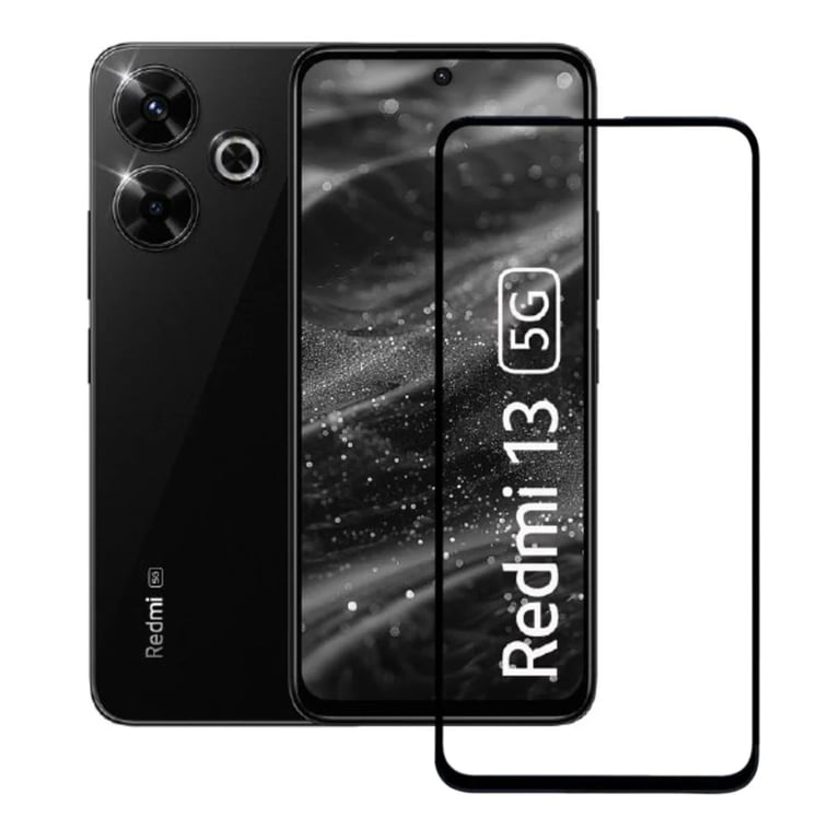 (Pack of 3) Redmi 13 5G Full Tempered Glass Screen Protector – Military-Grade Durability, High-Density Glass, 9H Hardness, Anti-Scratch, Sensitive Touch, Edge-to-Edge, Full Glue Coverage, Bubble-Free