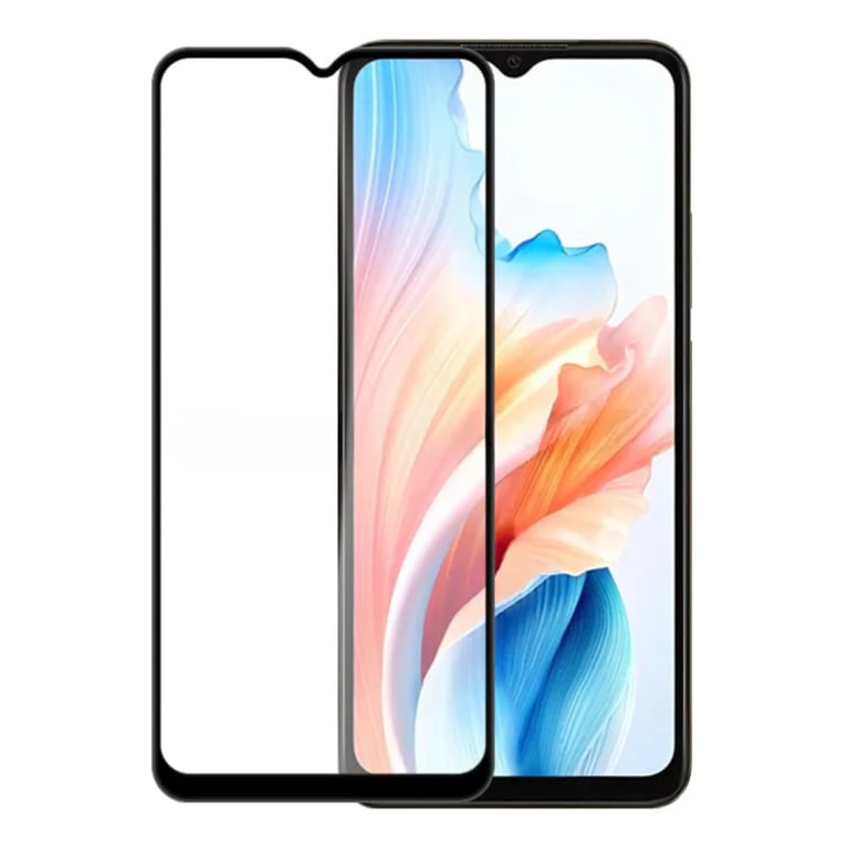 (Pack of 3) Oppo A18 Full Tempered Glass Screen Protector – Military-Grade Durability, High-Density Glass, 9H Hardness, Anti-Scratch, Sensitive Touch, Edge-to-Edge, Full Glue Coverage, Bubble-Free