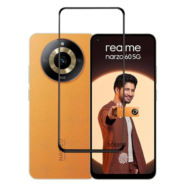 (Pack of 3) Realme Narzo 60 5G Full Tempered Glass Screen Protector – Military-Grade Durability, High-Density Glass, 9H Hardness, Anti-Scratch, Sensitive Touch, Edge-to-Edge, Full Glue Coverage, Bubble-Free
