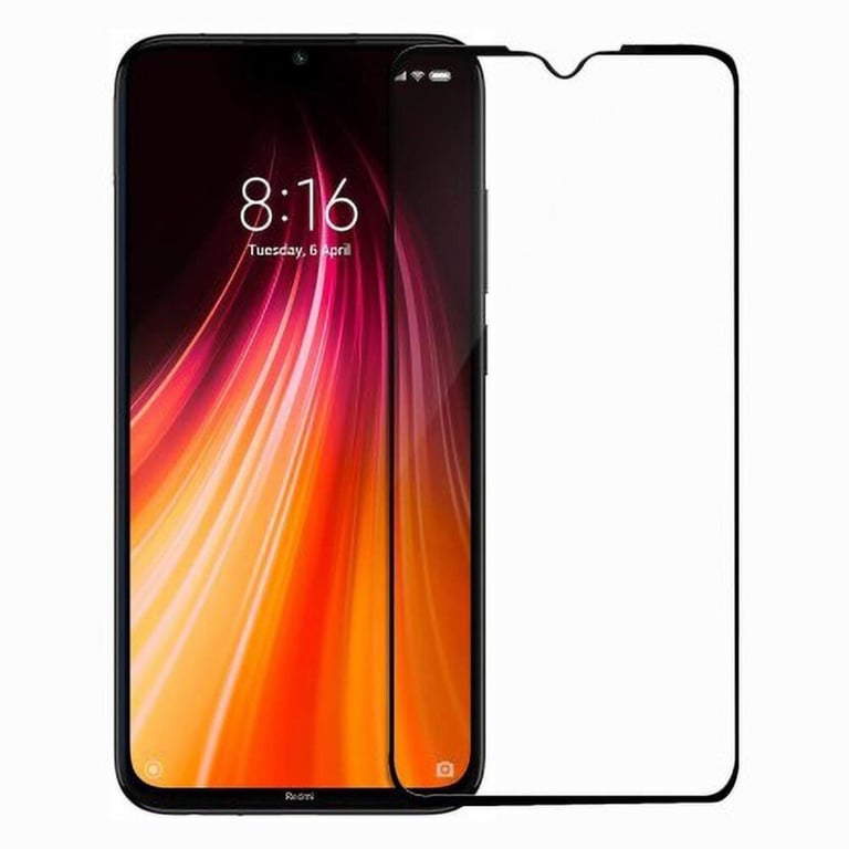 (Pack of 3) Redmi Note 8 Full Tempered Glass Screen Protector – Military-Grade Durability, High-Density Glass, 9H Hardness, Anti-Scratch, Sensitive Touch, Edge-to-Edge, Full Glue Coverage, Bubble-Free