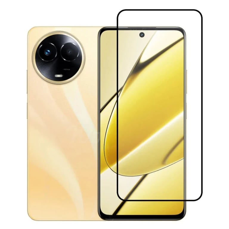 (Pack of 3) Realme Narzo 60x 5G Full Tempered Glass Screen Protector – Military-Grade Durability, High-Density Glass, 9H Hardness, Anti-Scratch, Sensitive Touch, Edge-to-Edge, Full Glue Coverage, Bubble-Free