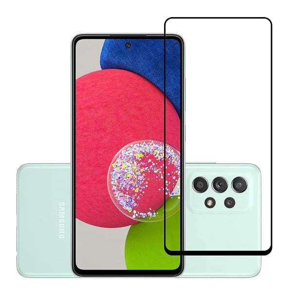 (Pack of 3) Samsung Galaxy A52 5G Full Tempered Glass Screen Protector – Military-Grade Durability, High-Density Glass, 9H Hardness, Anti-Scratch, Sensitive Touch, Edge-to-Edge, Full Glue Coverage, Bubble-Free