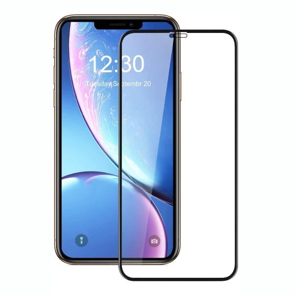 Iphone XR Full Tempered Glass, Sensitive touch, 9H Hardness, Anti-Scratch Edge to Edge Full Glue Tempered Mobile Screen protector