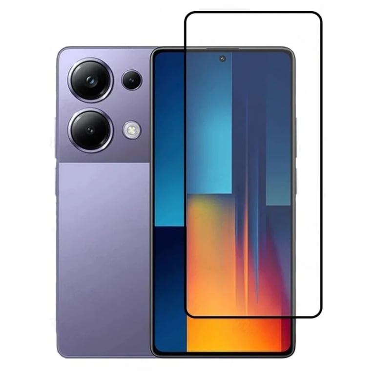 (Pack of 3) Poco X6 5G Full Tempered Glass Screen Protector – Military-Grade Durability, High-Density Glass, 9H Hardness, Anti-Scratch, Sensitive Touch, Edge-to-Edge, Full Glue Coverage, Bubble-Free