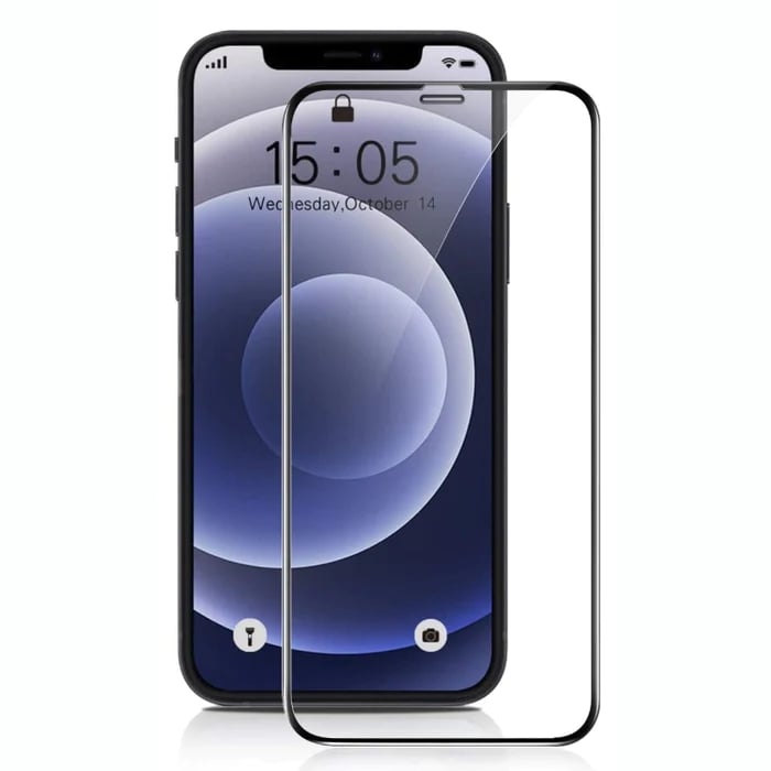 Iphone 12 Mini Full Tempered Glass, Sensitive touch, 9H Hardness, Anti-Scratch Edge to Edge Full Glue Tempered Mobile Screen protector