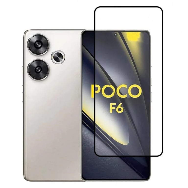 (Pack of 3) Poco F6 5G Full Tempered Glass Screen Protector – Military-Grade Durability, High-Density Glass, 9H Hardness, Anti-Scratch, Sensitive Touch, Edge-to-Edge, Full Glue Coverage, Bubble-Free