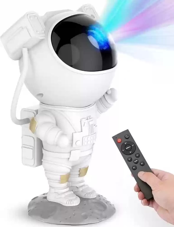 Dual Magnet – Astronaut Galaxy Projector with Remote Control – 360° Adjustable Starry Night Light for Kids, Bedrooms, Gaming Rooms & Home Decor (Corded Electric)