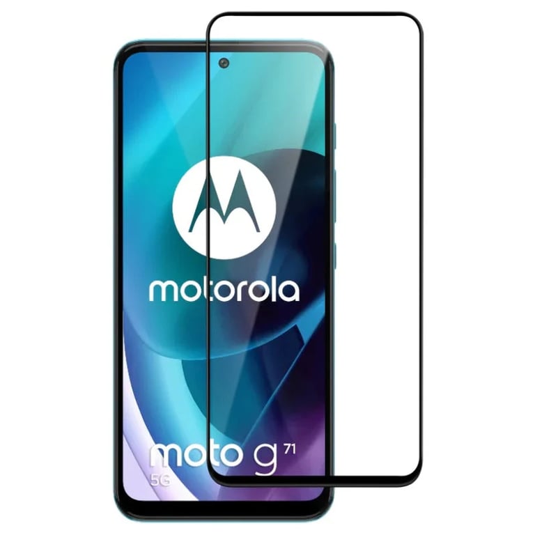 (Pack of 3) Motorola Moto G71 5G Full Tempered Glass Screen Protector – Military-Grade Durability, High-Density Glass, 9H Hardness, Anti-Scratch, Sensitive Touch, Edge-to-Edge, Full Glue Coverage, Bubble-Free