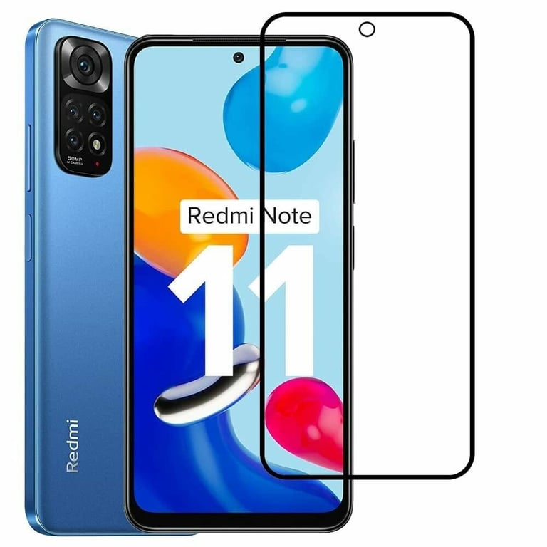 (Pack of 3) Redmi Note 11 Full Tempered Glass Screen Protector – Military-Grade Durability, High-Density Glass, 9H Hardness, Anti-Scratch, Sensitive Touch, Edge-to-Edge, Full Glue Coverage, Bubble-Free