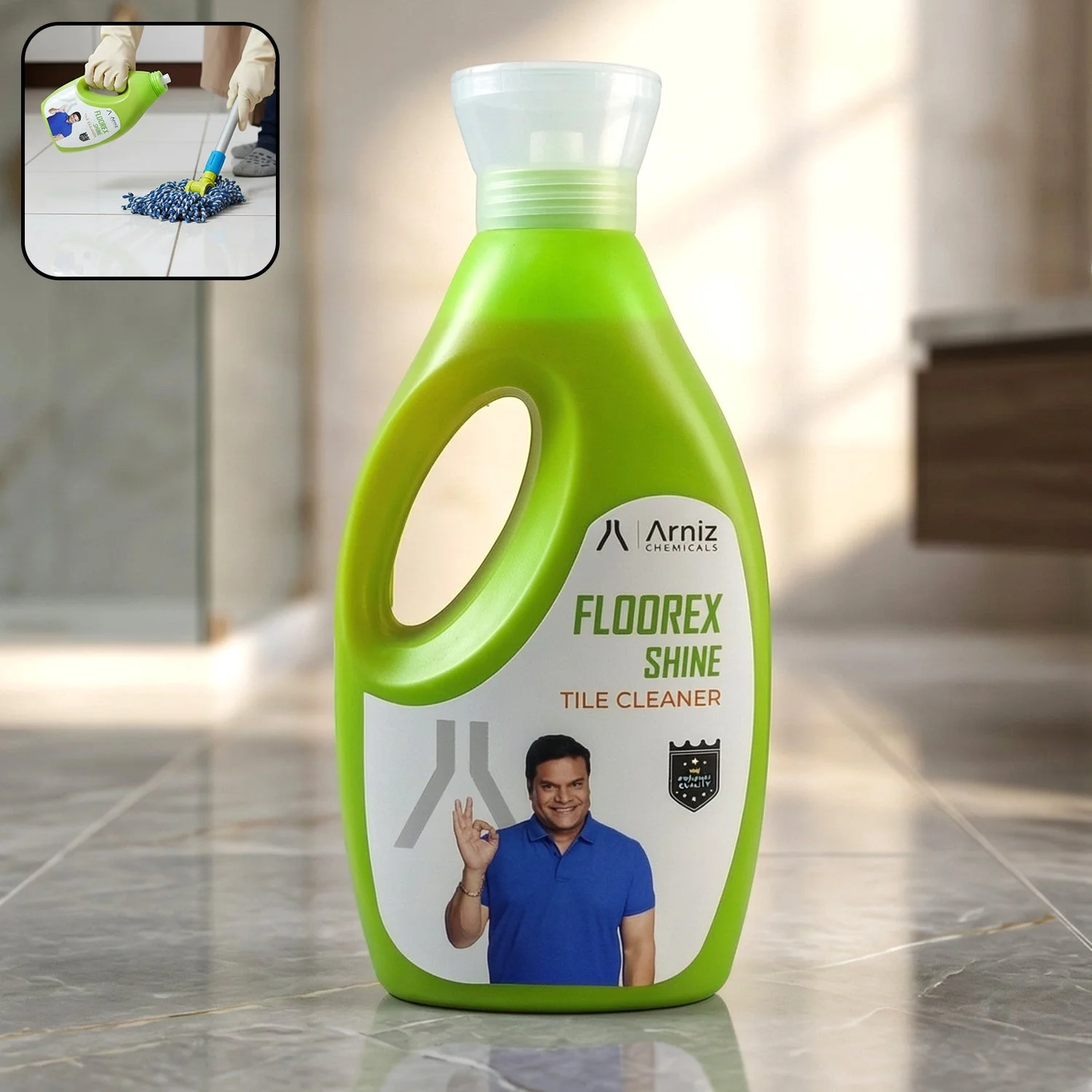 Tile Cleaner Liquid Floor Cleaning Solution for Tiles Marble and Floor Surfaces (1 Ltr)
