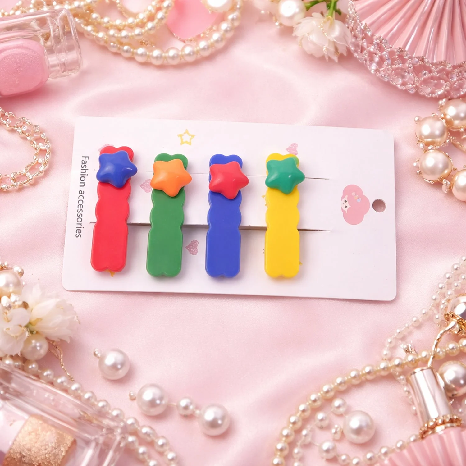 Cute Stylish Design Hair Clips Set (1 Set, Mix Design)