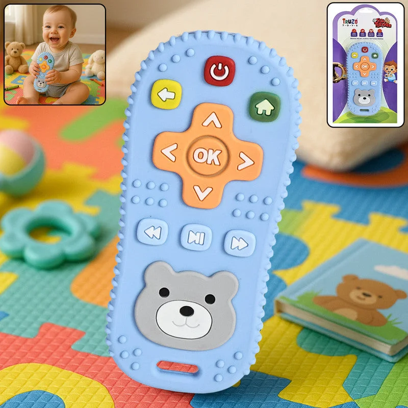 Baby Silicone Remote Control Teether – Soft, Safe & Colorful Teething Aid