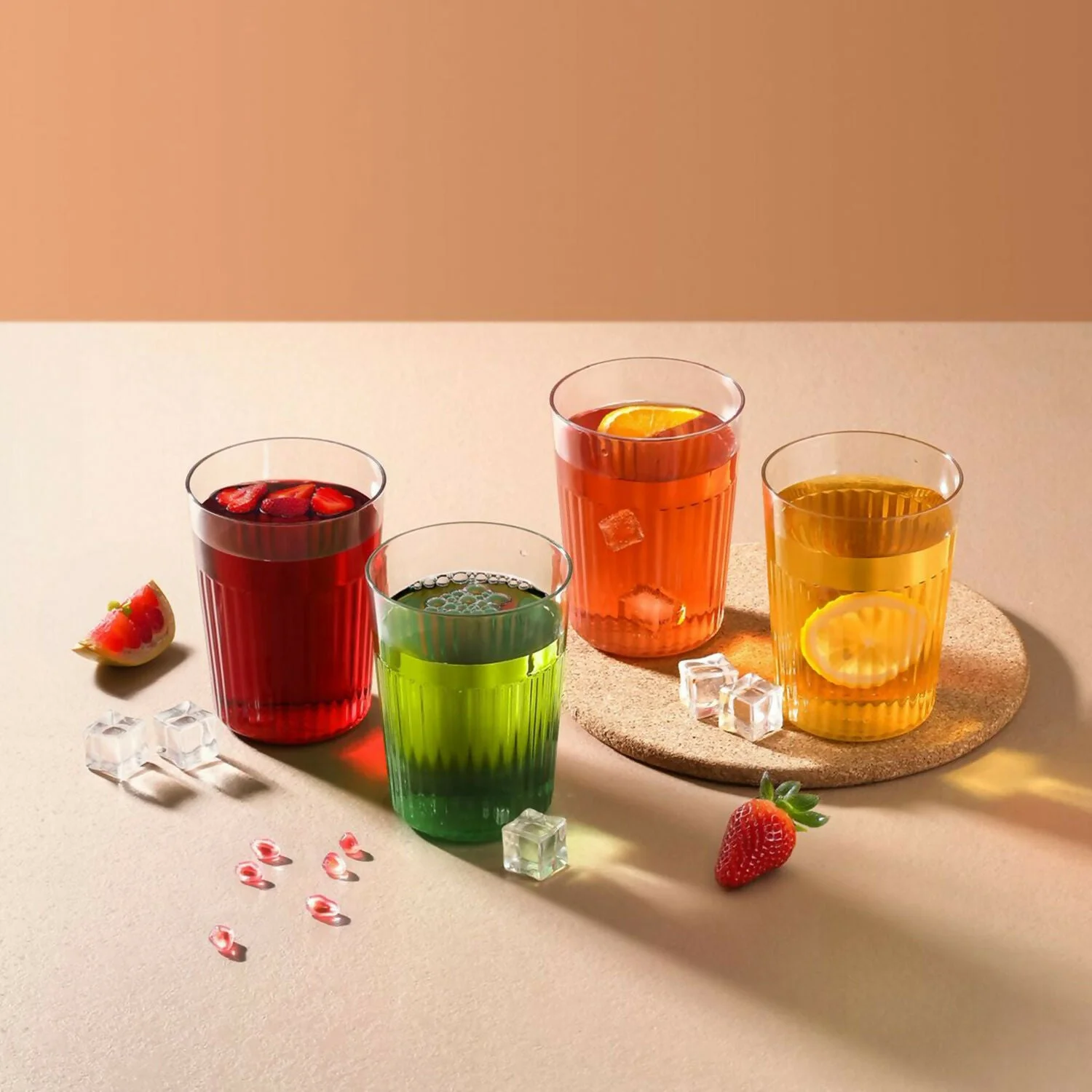 Premium Unbreakable Plastic Glass Set 300ml (6 Pieces)