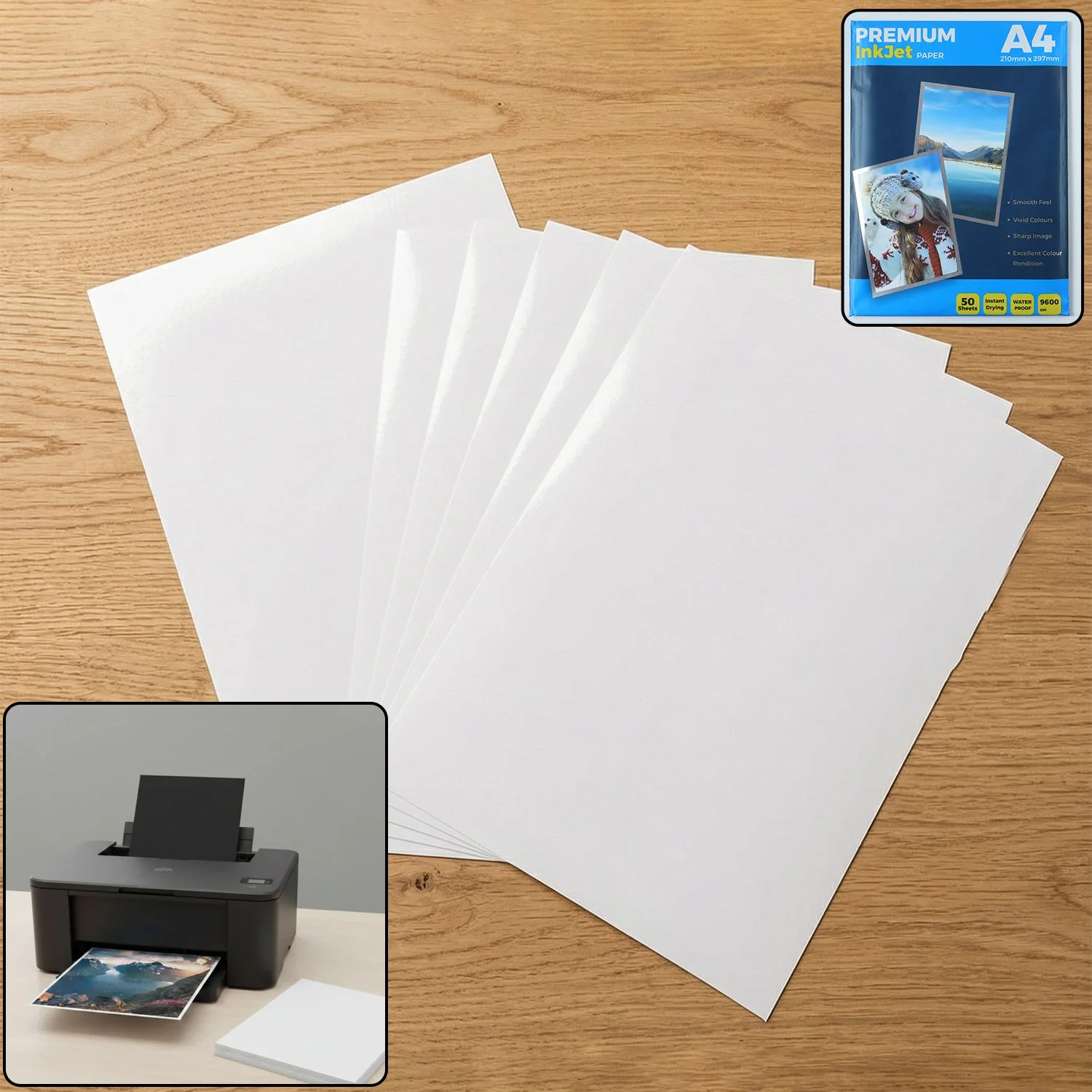 Premium A4 Inkjet Printing Paper (50 Sheets)