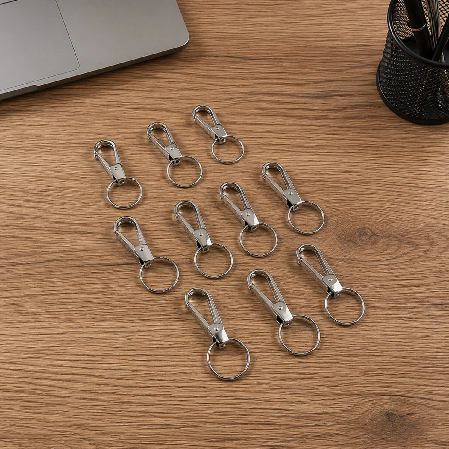 Heavy Duty Metal Keychain Clip with Key Ring, Key Clasp (1 Pc)