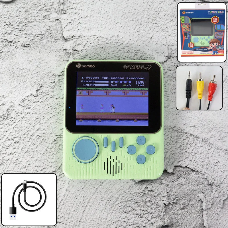 Sameo GameGear Retro Handheld Console with 666 Built-in Games