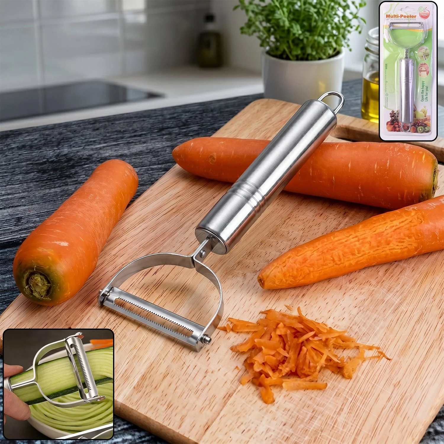 Multipurpose Stainless Steel Vegetable Peeler (1 Pc)