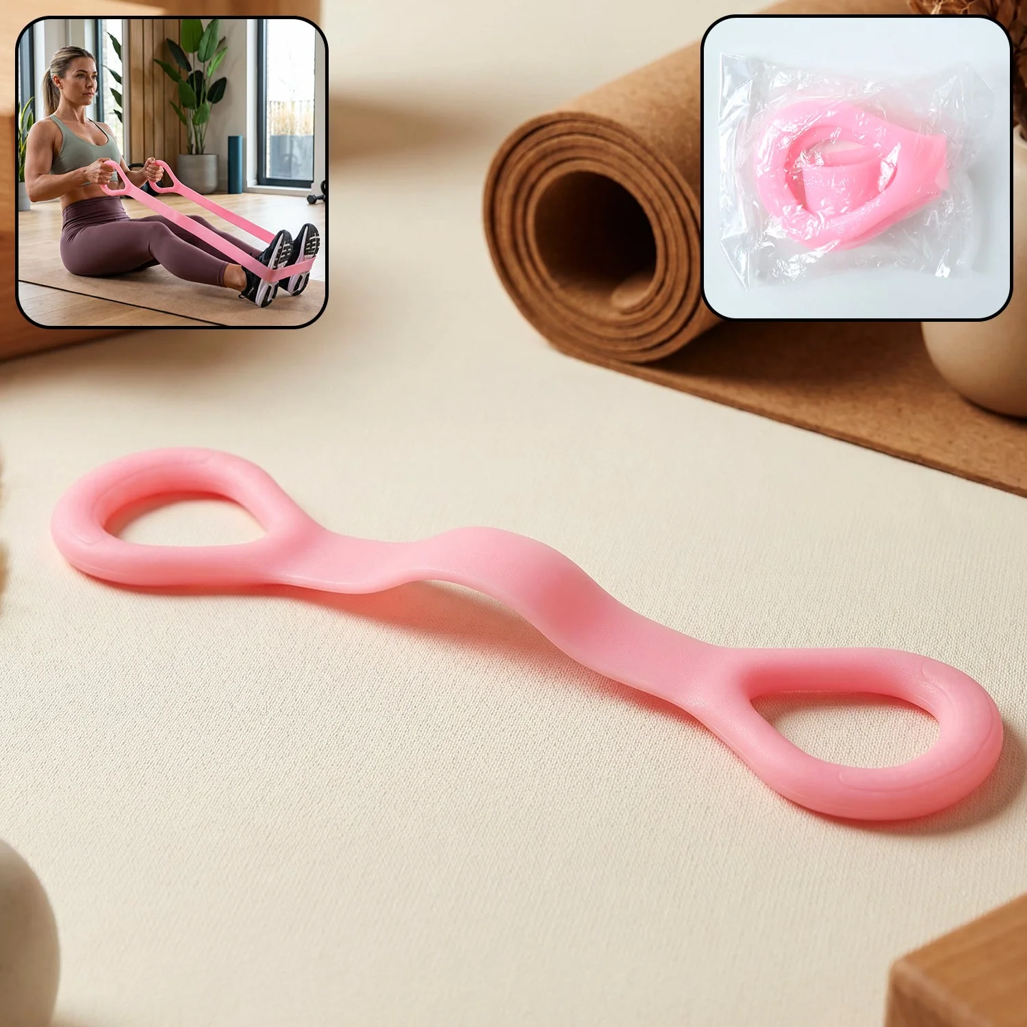 Silicone Yoga Pull Rope Chest Expander Resistance Band (1 Pc)