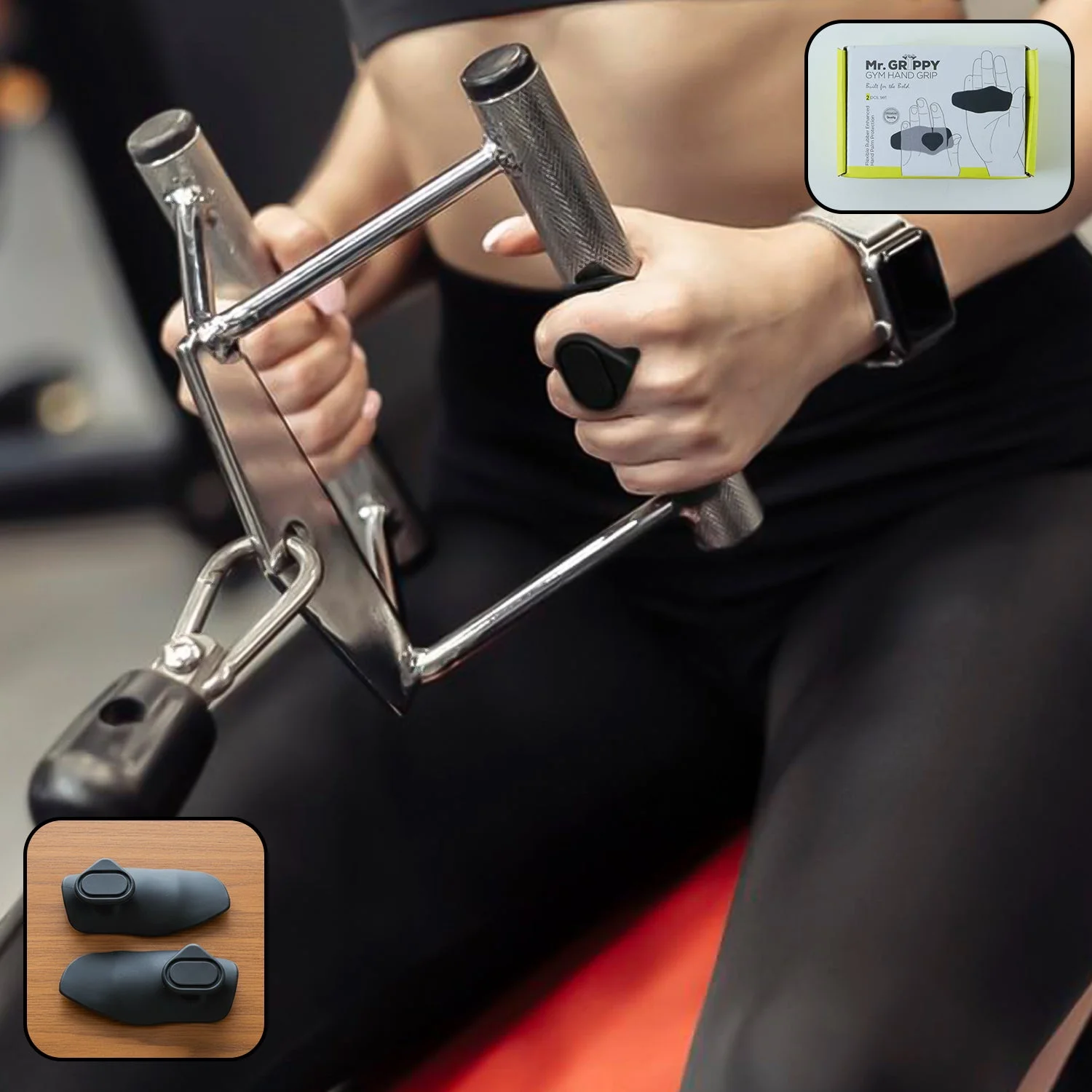 Gym Hand Grip Support Pads (2 Pc Set)