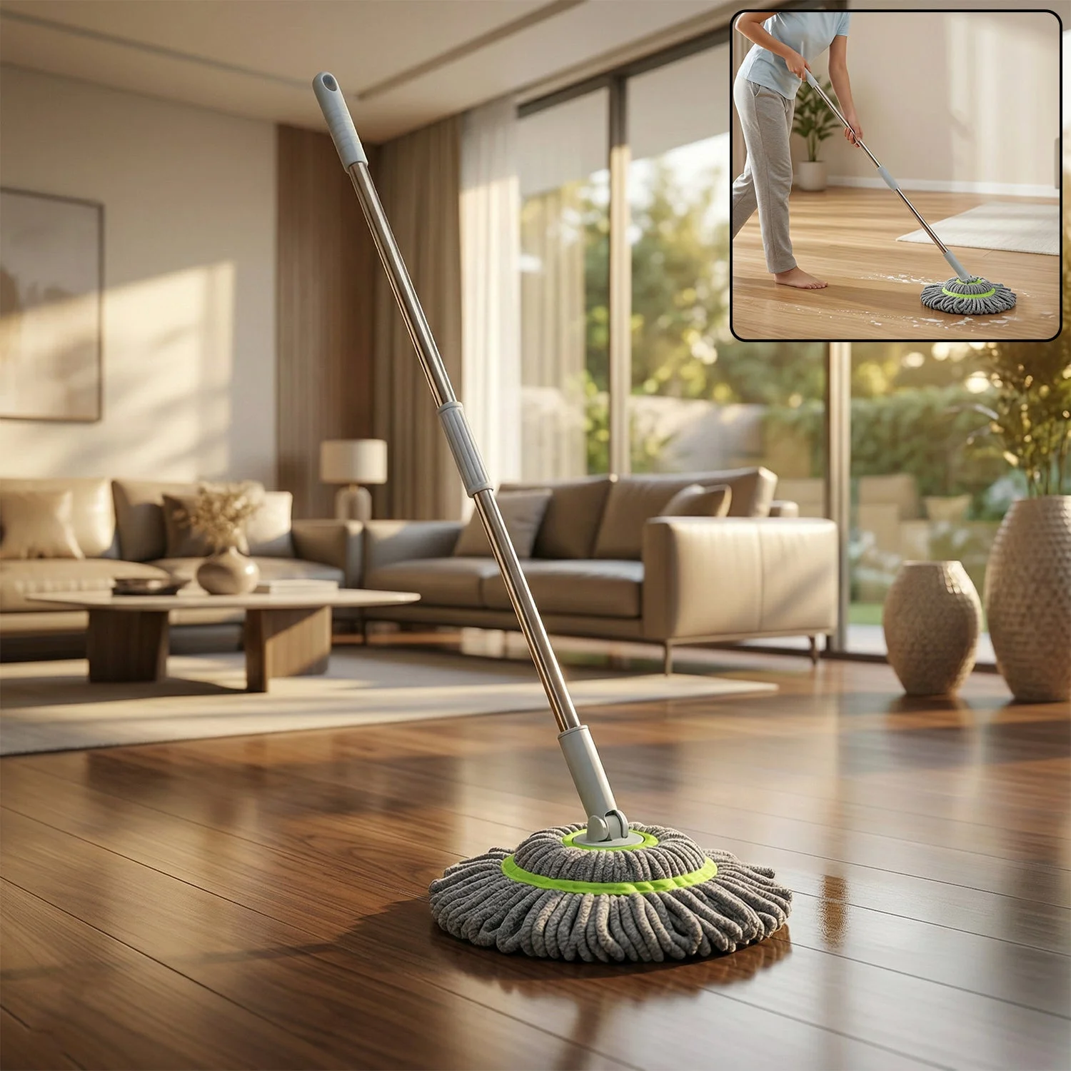360° Spin Mop Floor Cleaning Mop (1 Pc)