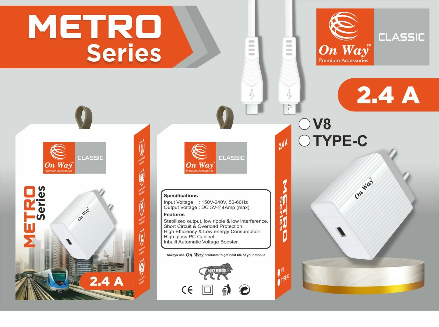 CHARGER 15W TYPE C METRO ONWAY