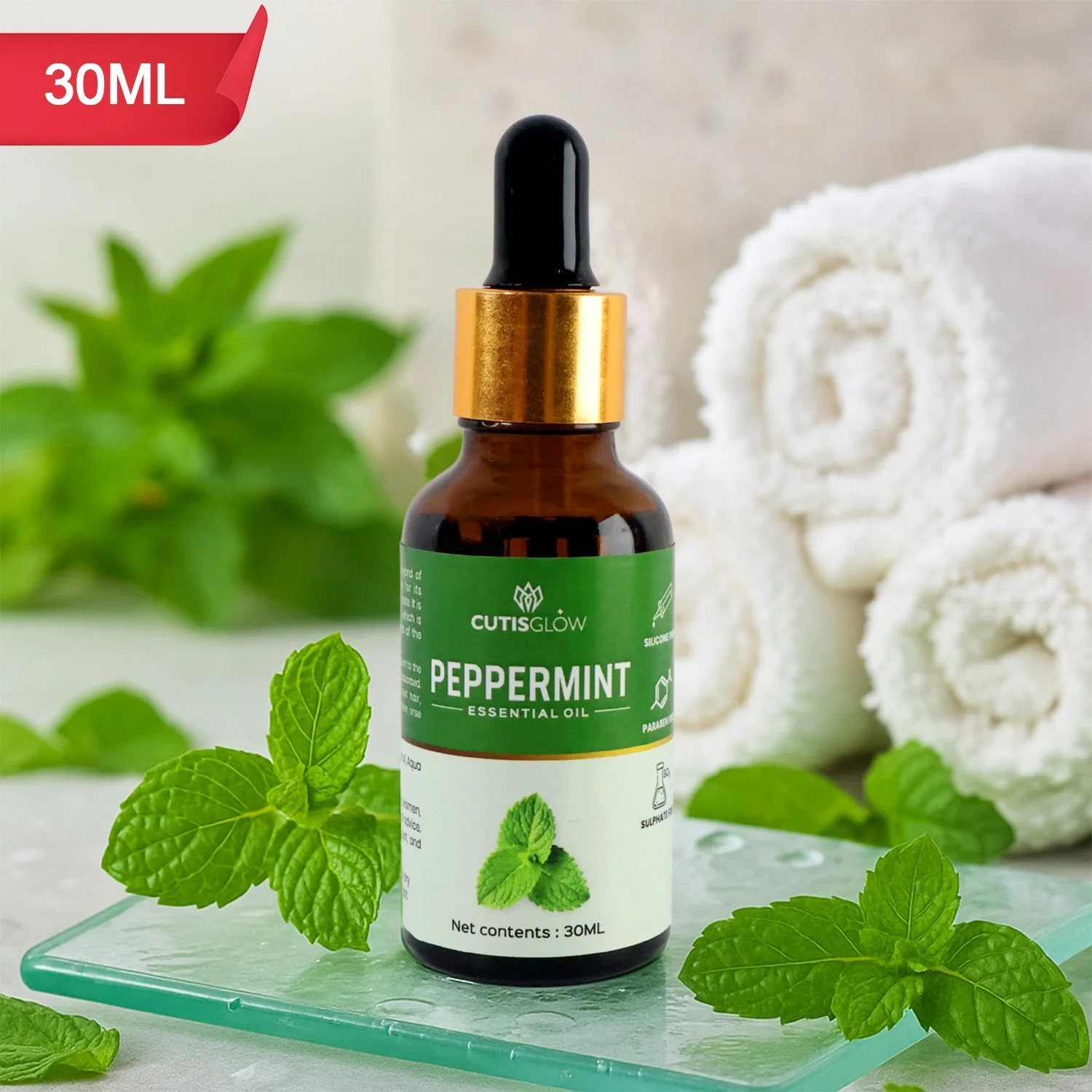 Eyelet Peppermint Essential Oil – 100% Pure & Natural Oil 30ml