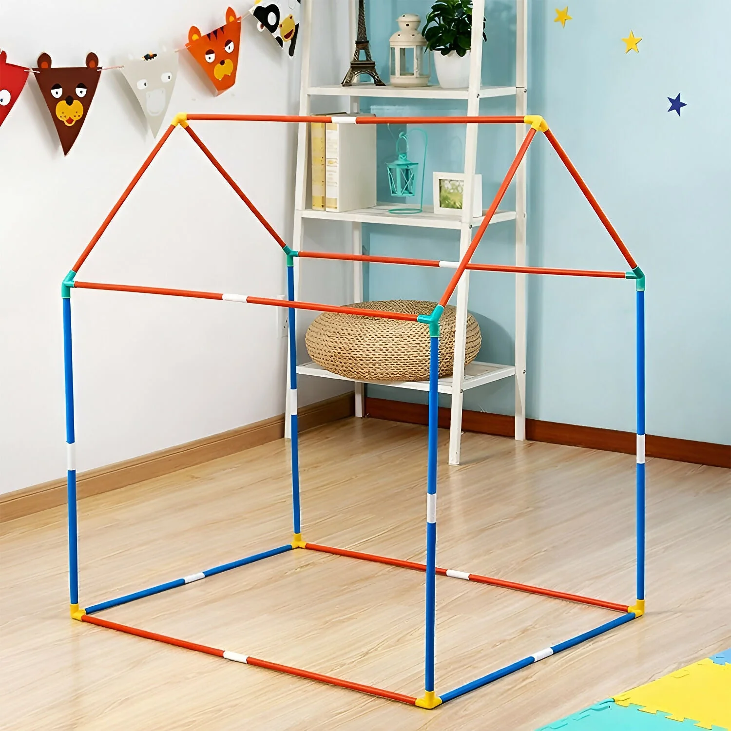 Unicorn Theme Foldable Kids Play Tent House with Colorful Fantasy Print for Indoor & Outdoor Play - 7