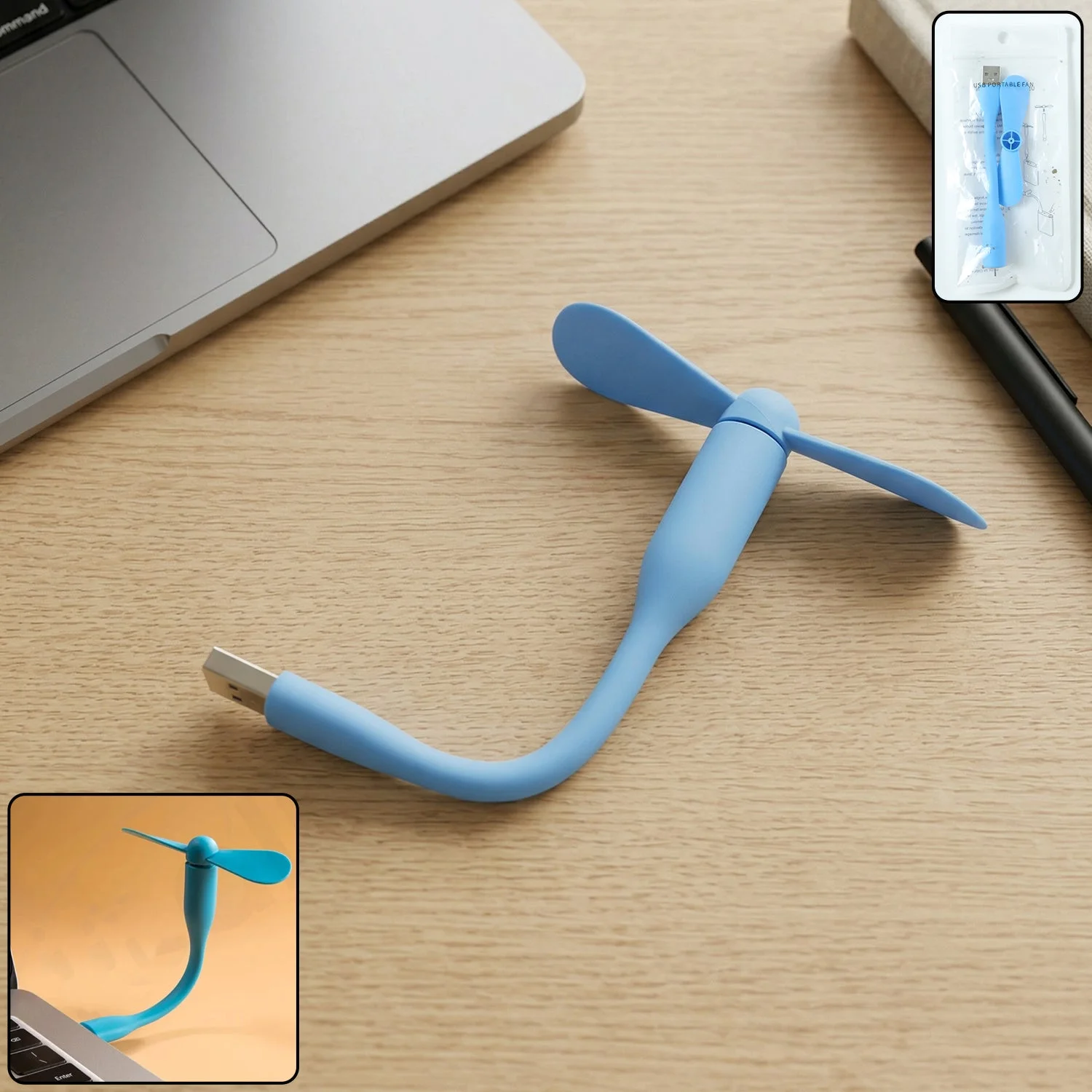 Portable USB Mini Flexible Fan (1 Pc)