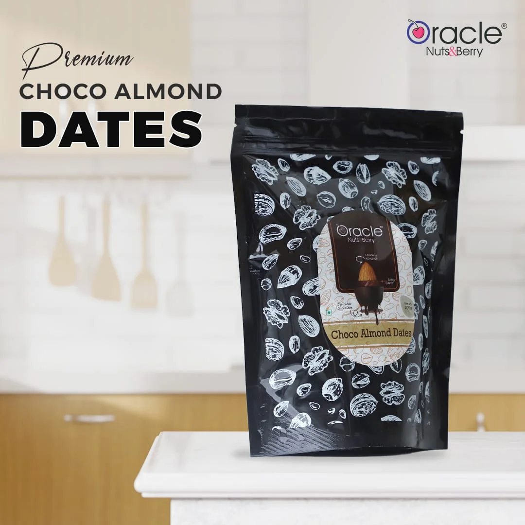 Oracle Nuts & Berry Premium Choco Almond Dates with Crunchy Almond Center