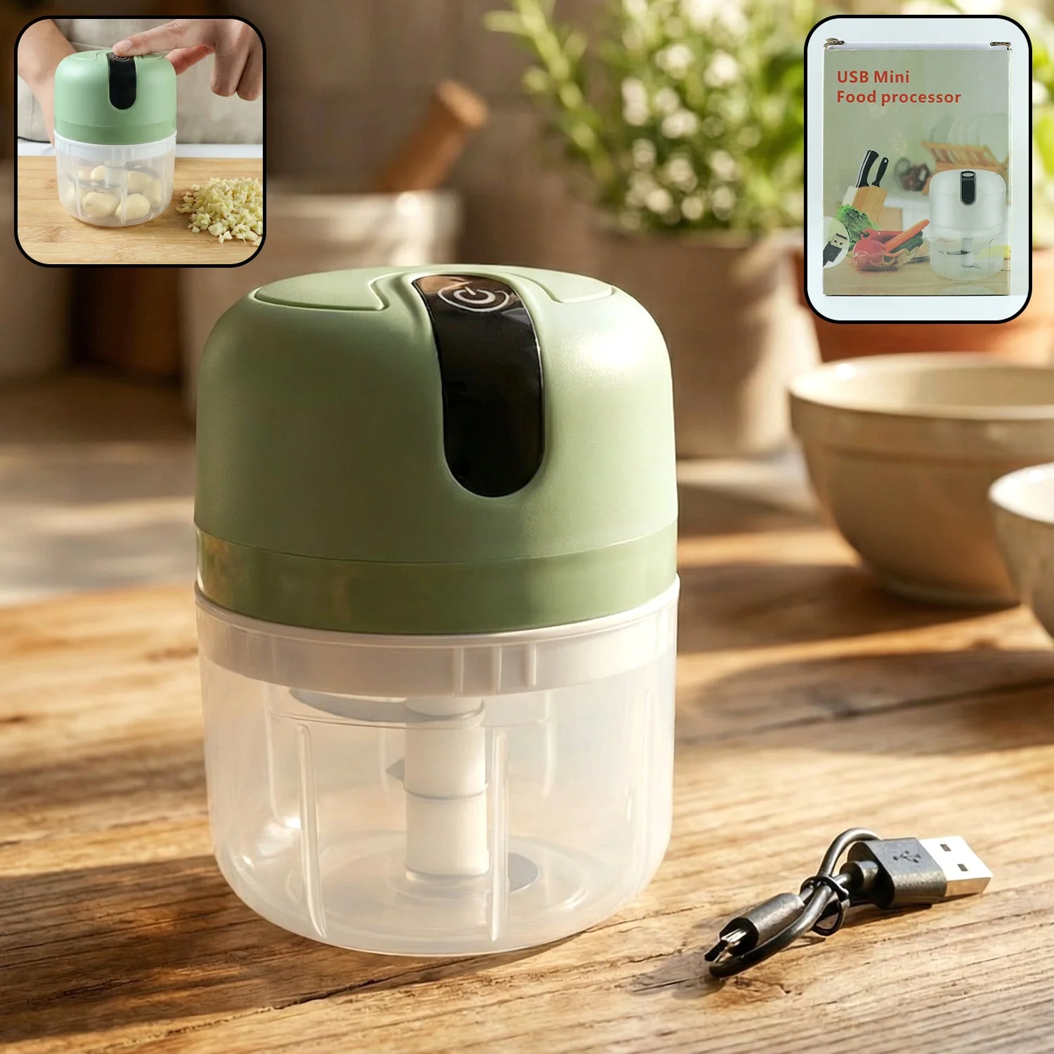 Mini Electric Food Processor & Vegetable Chopper, garlic Chopper / Machine  (250 ML)