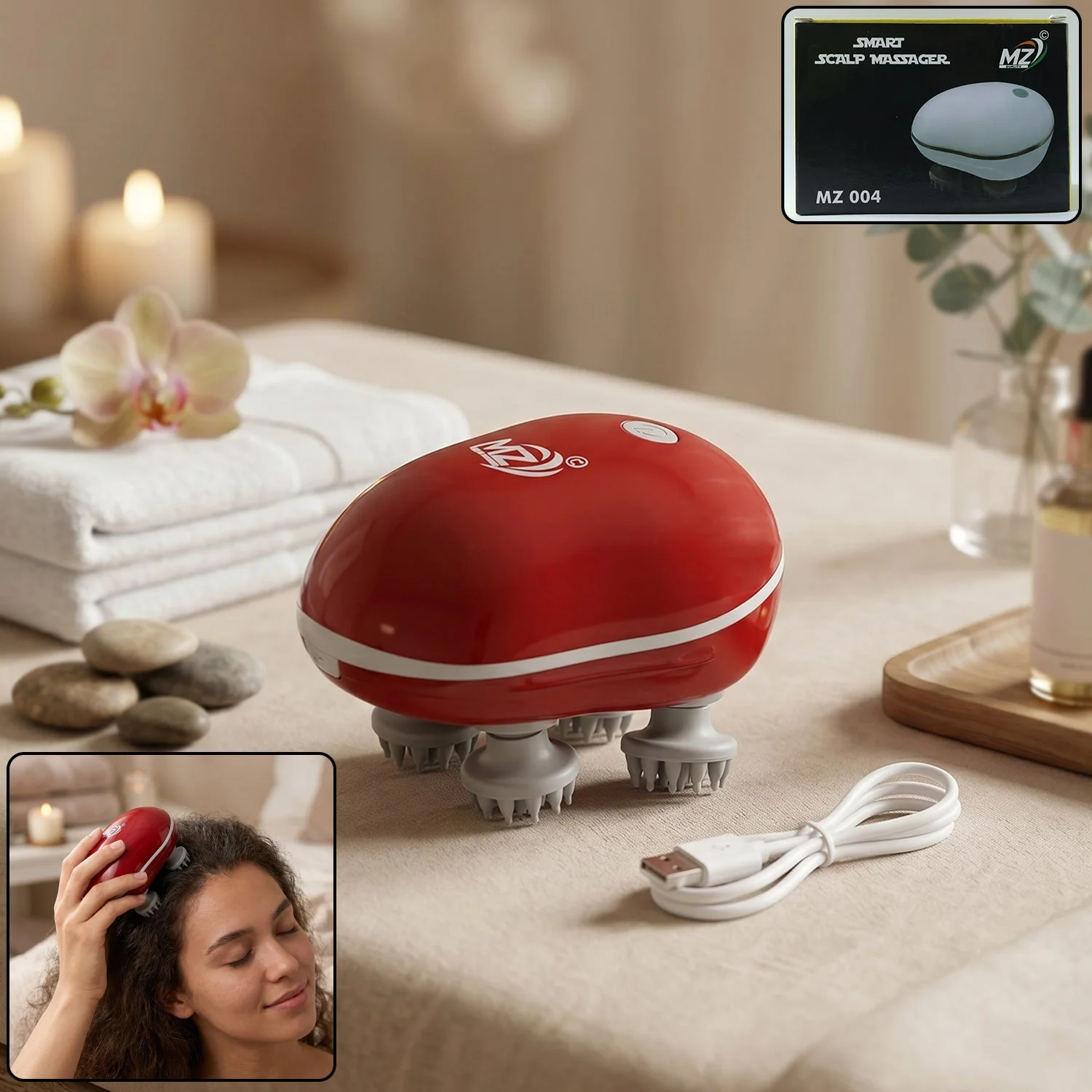 Smart Electric Scalp Massager, Portable Head Massager Device (1 Pc)