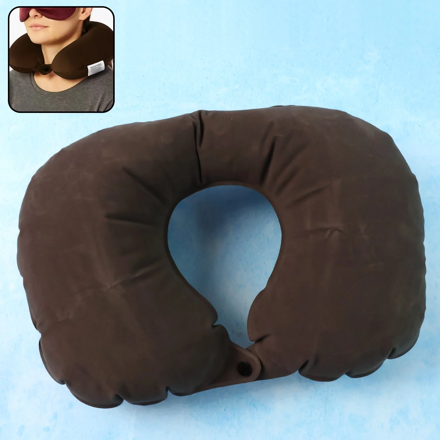 Inflatable U-Shaped Travel Neck Pillow (1 Pc)