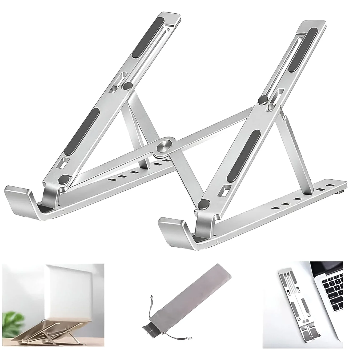 Home Foldable Height Adjustable Laptop Stand (1 Pc)