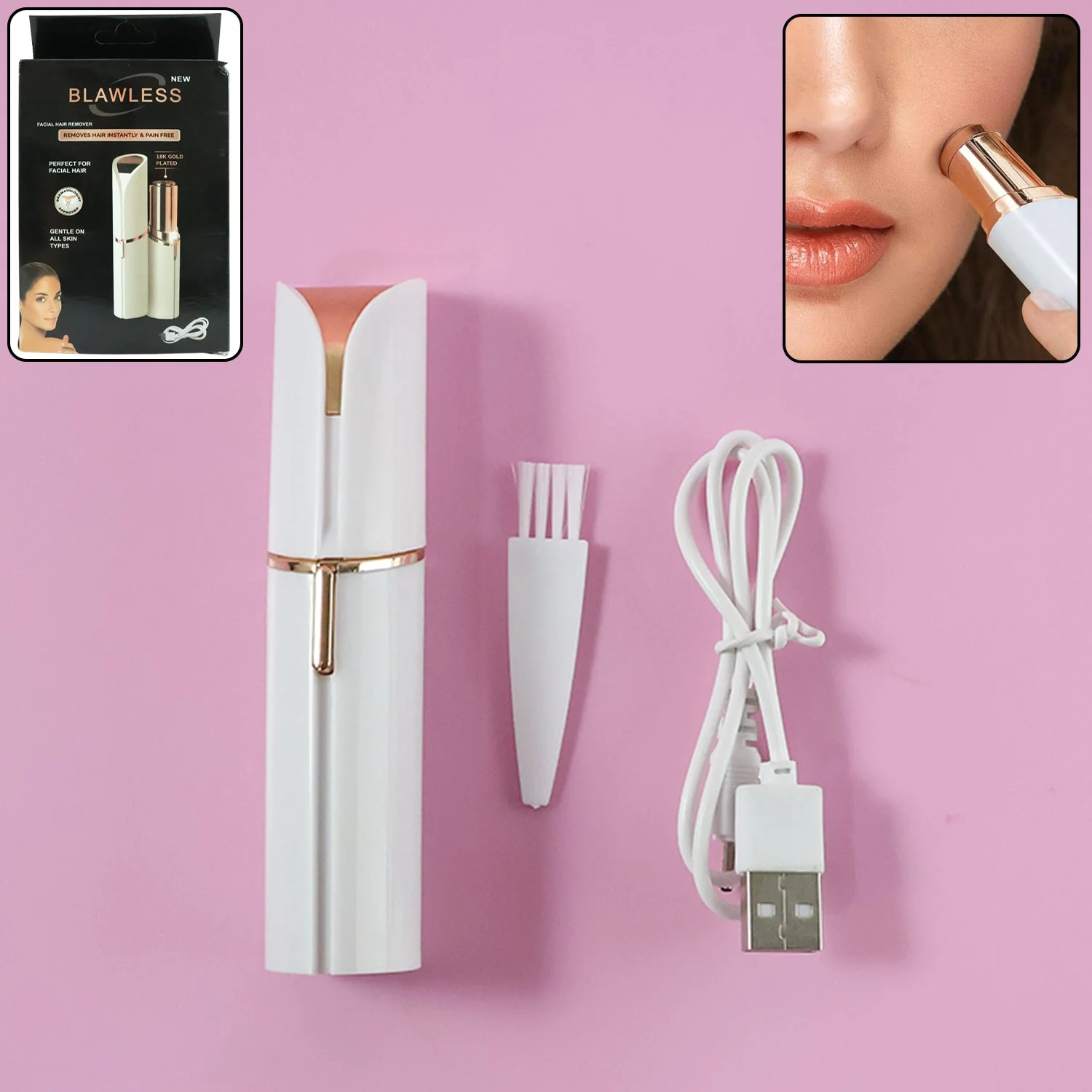 Rechargeable Facial Hair Remover Set for Women  – 1 Set