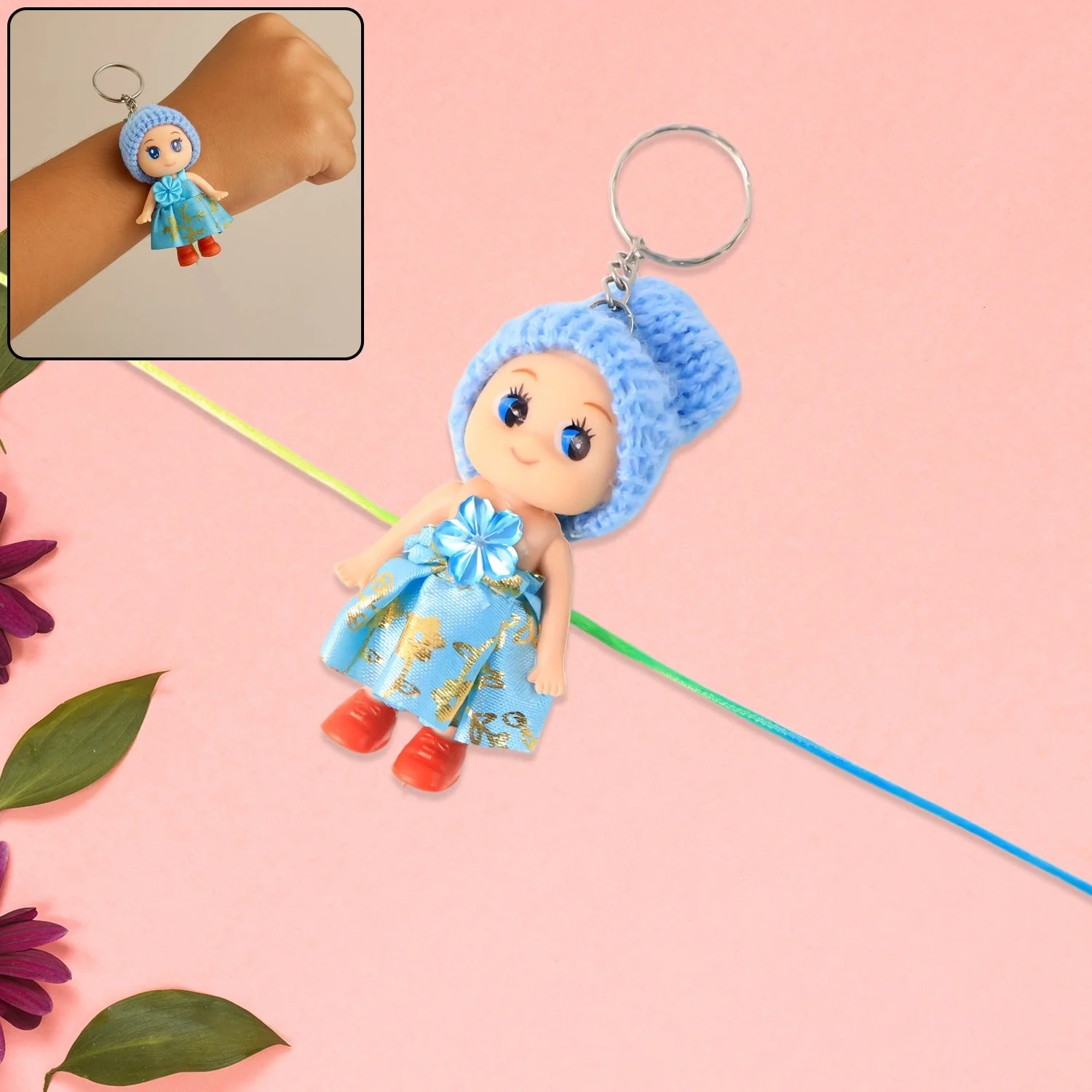 Multifunction Doll Bracelet for Kids – Cute Soft Toy Bracelet with Keychain Use