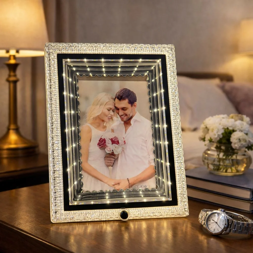 LED Photo Frame 4x6 Inch Decorative Light Frame for Couple Memories