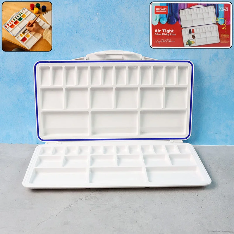 Khyati Airtight Colour Mixing Plate – Folding Paint Palette with Silicone Seal