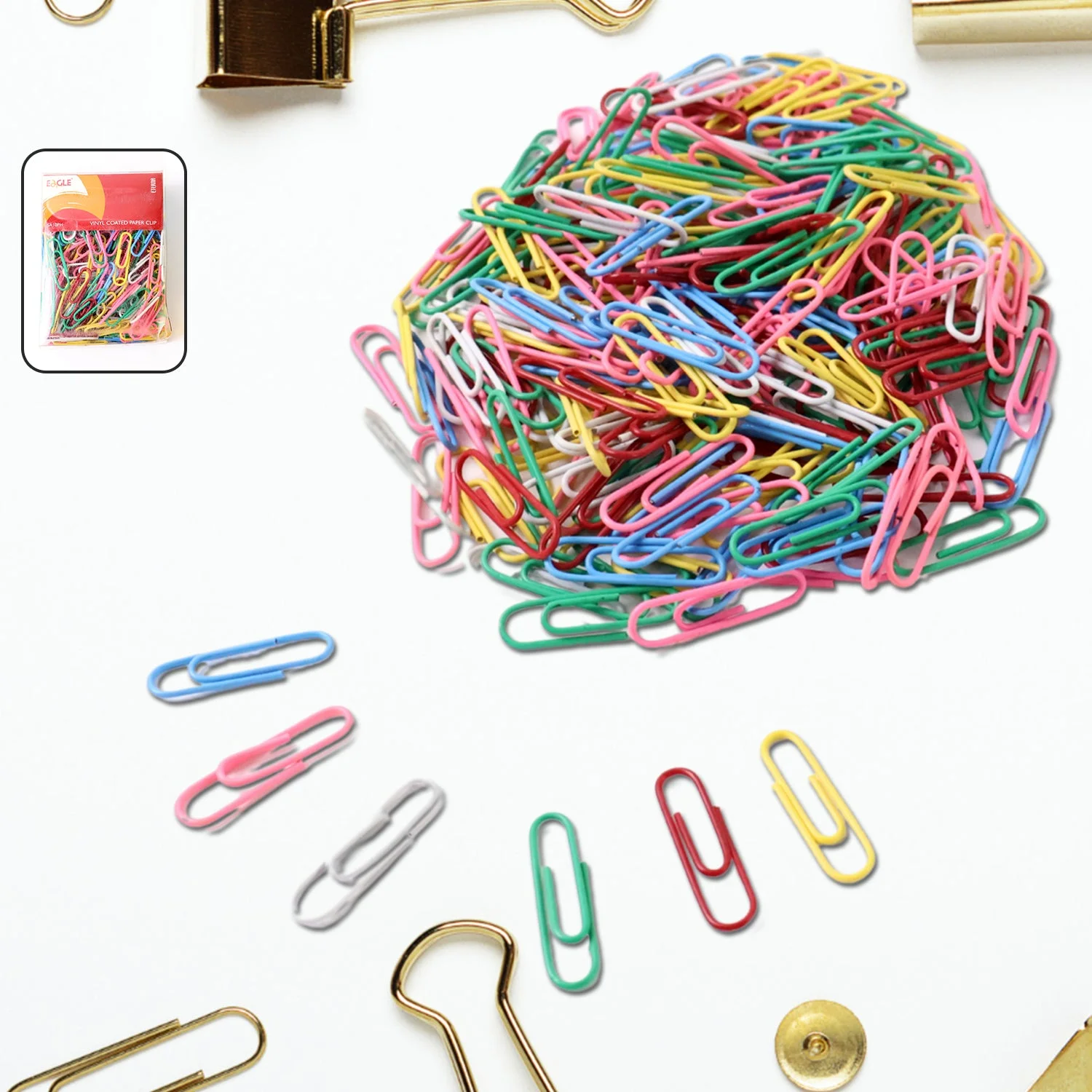 Multicolor-Coated Paper Clips Approx (230Pc Set)