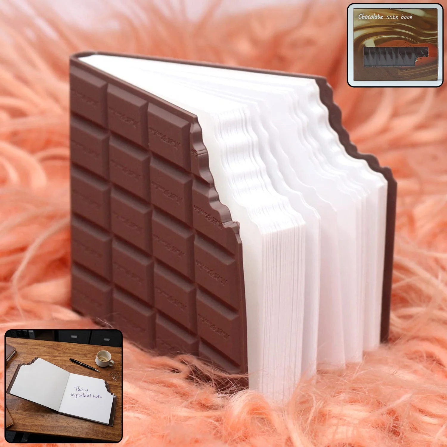 Chocolate Shaped Notebook / Diary 60 Pages (1 Pc)