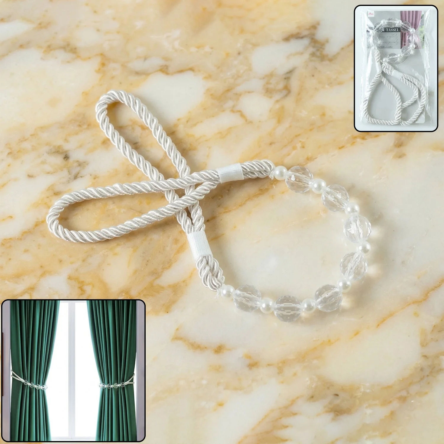 Elegant Decorative Curtain Tieback Rope (1 Pc)