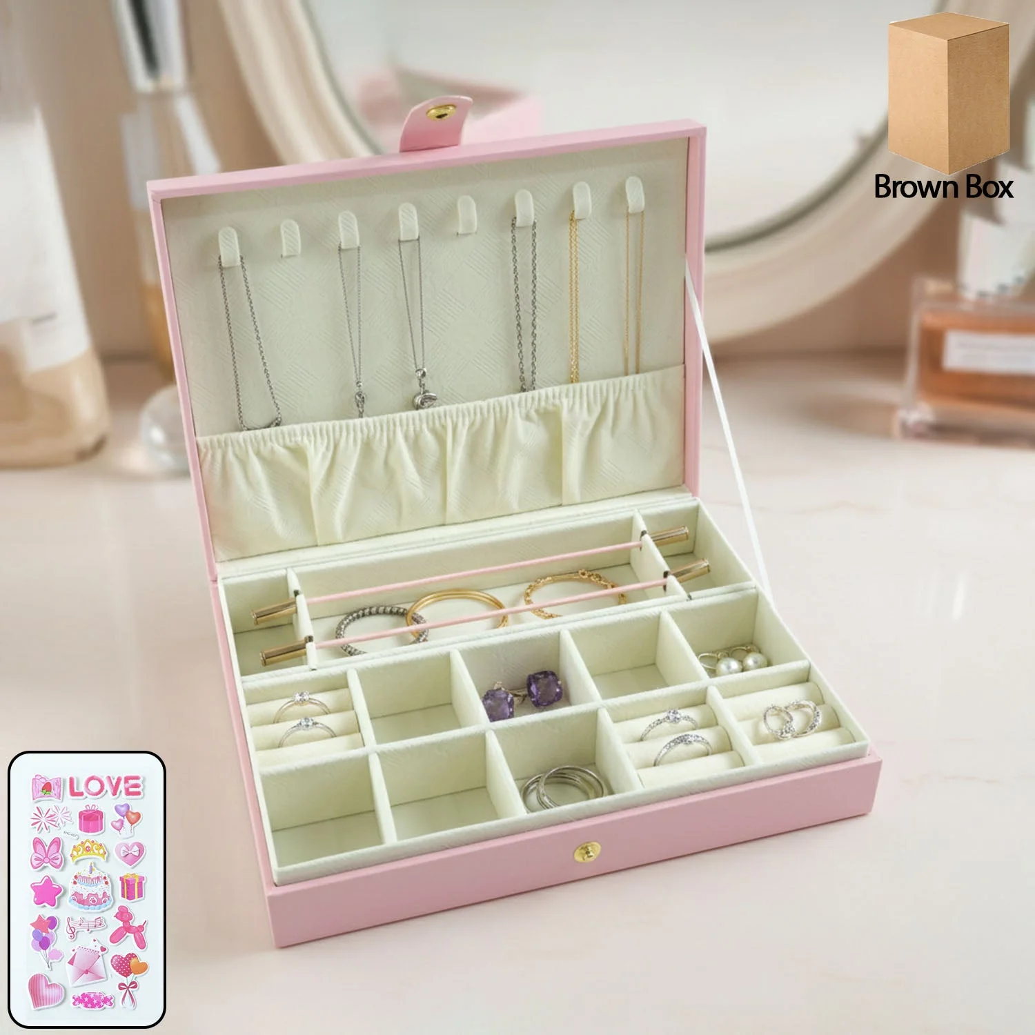 Premium Jewellery Organizer Storage Box (1 Pc)