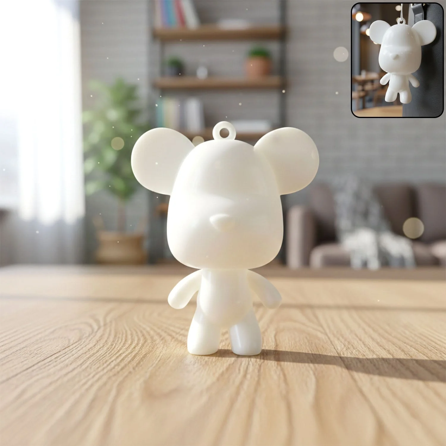 Cute Bear Figure Keychain (1 Pc)